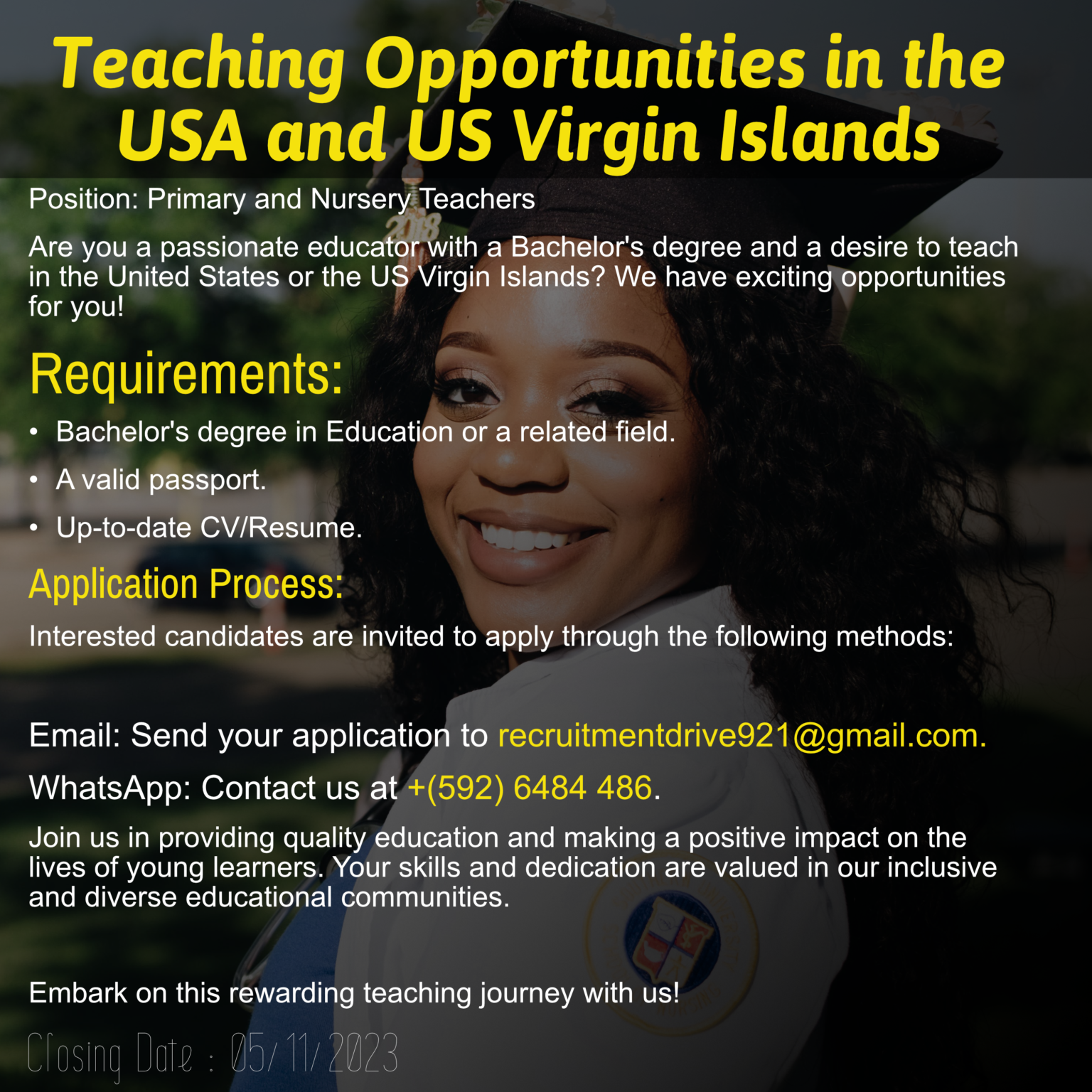Teaching Opportunities in the USA and US Virgin Islands Guyana Jobs
