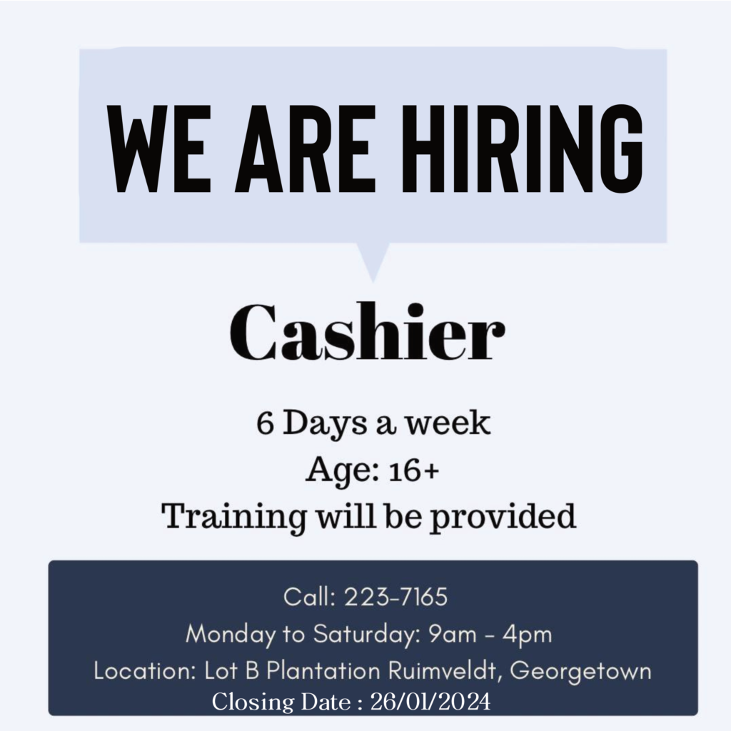 Job Vacancy Cashier