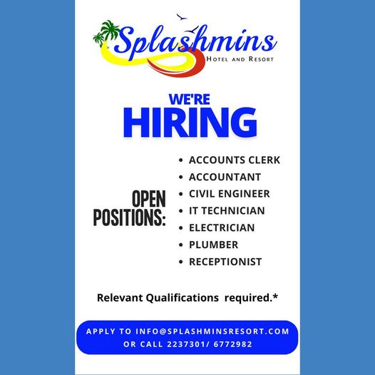 Join Our Team at Splashmins Hotel and Resort