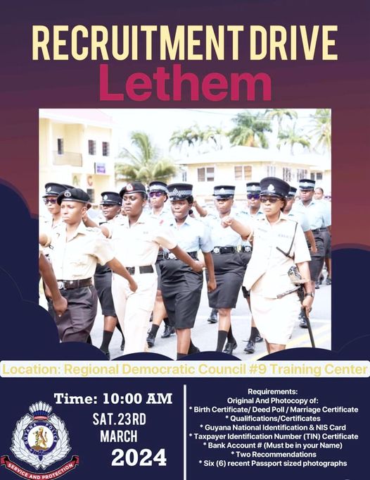 Guyana Police Force Recruitment Drive In Lethem