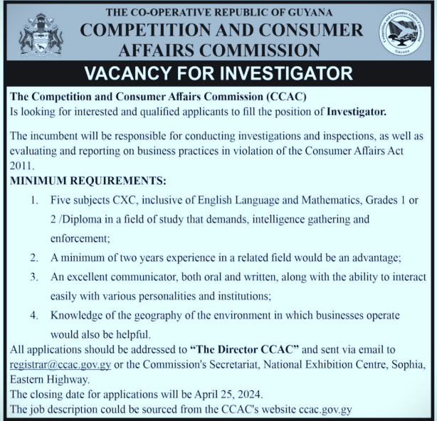 Join Our Team Vacancy For Investigator
