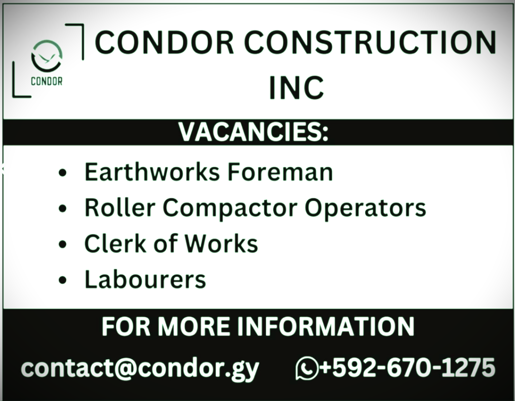 Join Our Team Vacancies Available at Condor Construction Inc