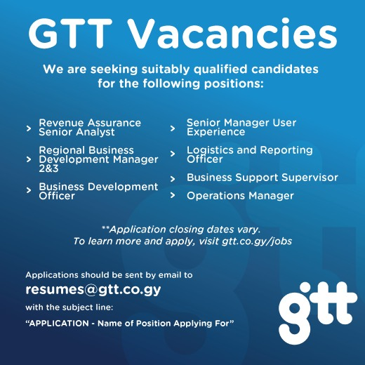 Join Our Team Gtt Vacancies
