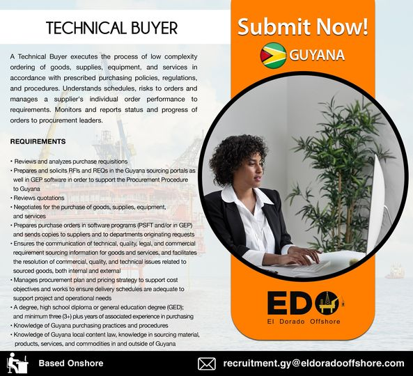 Eldorado Offshore vacancies for Technical buyer and HR manager 