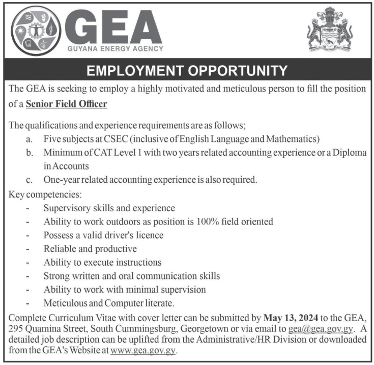 Employment Opportunity at GEA