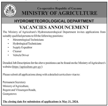 Career Opportunities at the Ministry of Agriculture