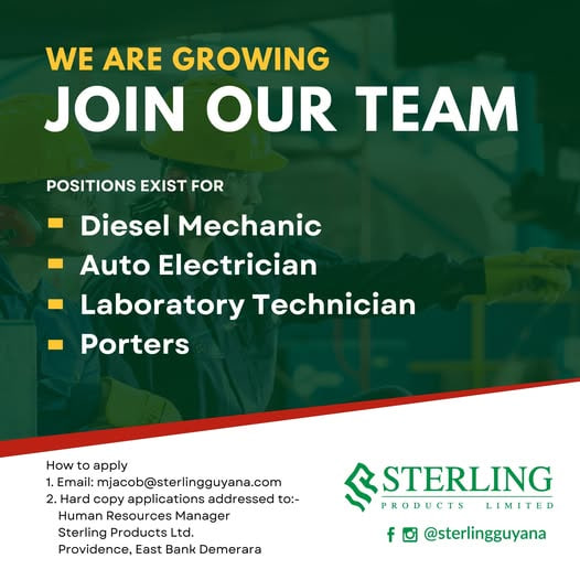 Join Our Growing Team at Sterling Products Limited!