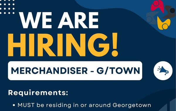 We Are Hiring: Merchandiser in Georgetown!