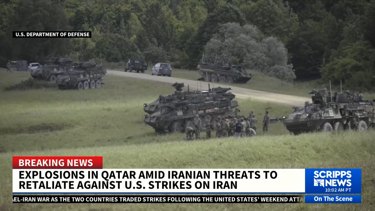 Iran fires missiles at US bases in Qatar and Iraq after strikes on its nuclear facilities 2 16 screenshot